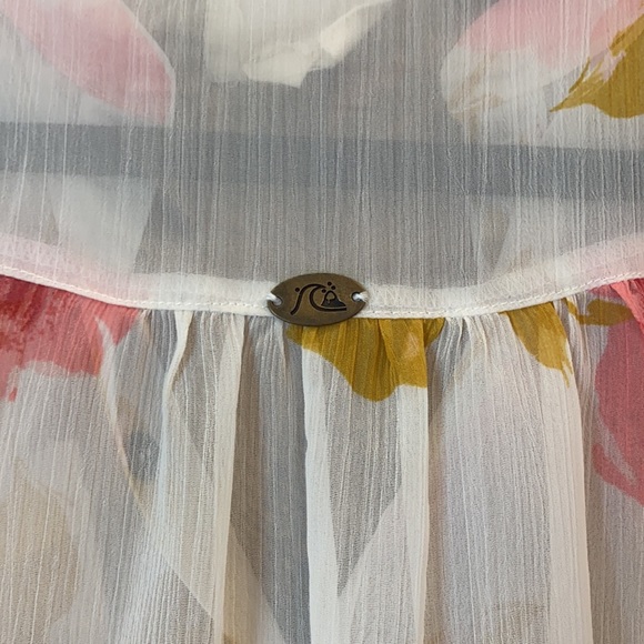 Quicksilver Sheer Floral Blouse XS - Picture 5 of 6